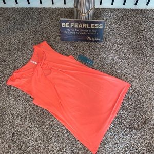 Passports Coral Peek-A-Boo Sleeveless Top